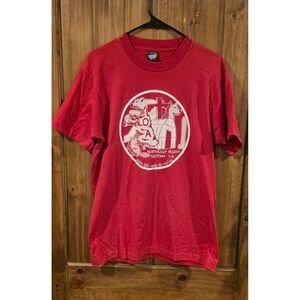 VTG Screen Stars Best T-Shirt Mens Large Red Boy Scouts Order of the Arrow